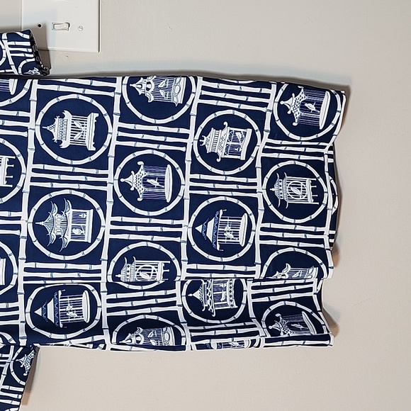 Gretchen Scott Ruffle Caged Caged Blue White Dress Size XS - Picture 6 of 9